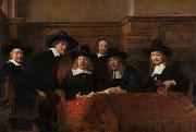 REMBRANDT Harmenszoon van Rijn The Sampling Officials of the Amsterdam Drapers' Guild (mk33) oil painting